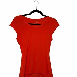 Athleta Red Short-Sleeve Performance Tee